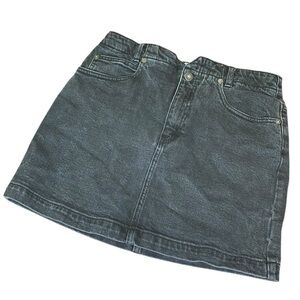 Free People Black Denim Mini Skirt Women’s Size 6/29 Moto Summer Fall Winter 90s